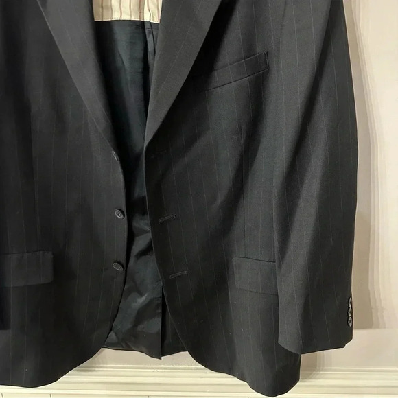 Tommy Hilfiger Men's Black Pure Wool Blazer Single Breasted Jacket Size 42R GUC - Picture 4 of 8